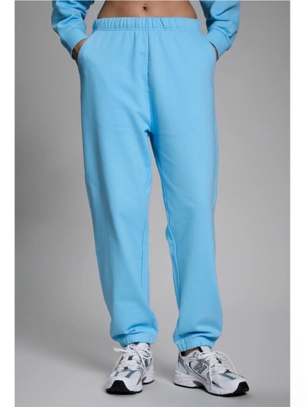 Year of Ours Women's Blue Jogger Sweatpant Minimal Lounge Comfy Size XL/ 2XL